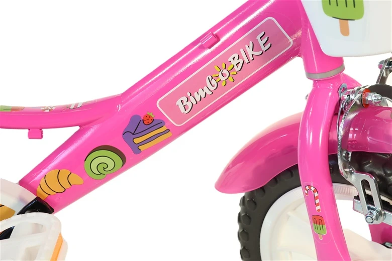 Vaikiškas dviratis Bimbo Bike 124RL. rožinis. 12"