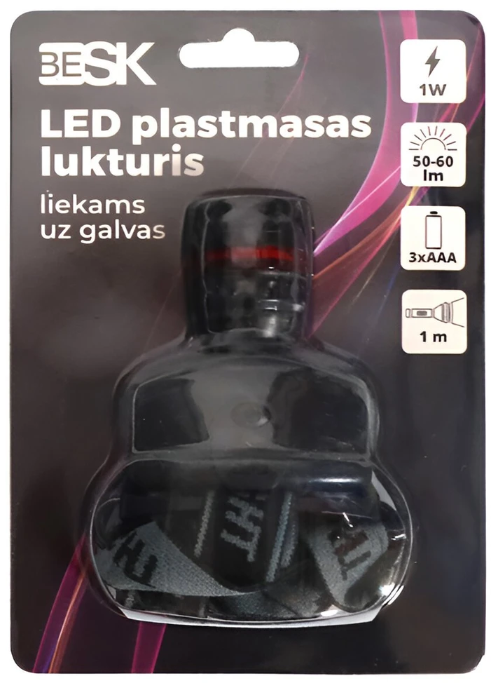 Besk Galvos žibintas LED Plastikinis 60 Lm