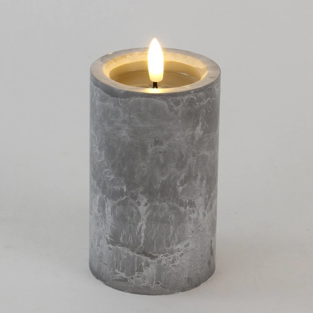 Besk Svece LED 7.5x15cm, akmens efektu