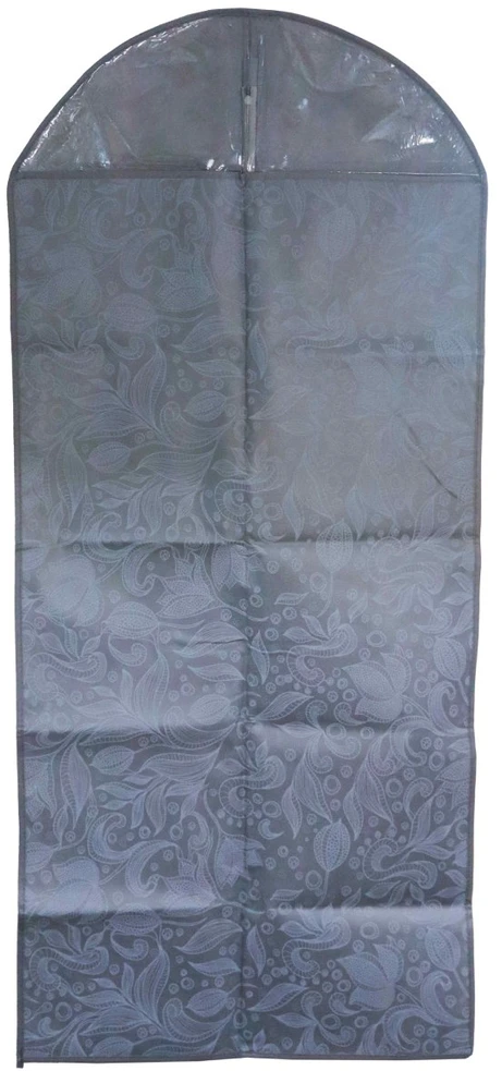 Besk Uzglabāšanas maiss drēbēm 60x135cm, pelēks ar rakstu