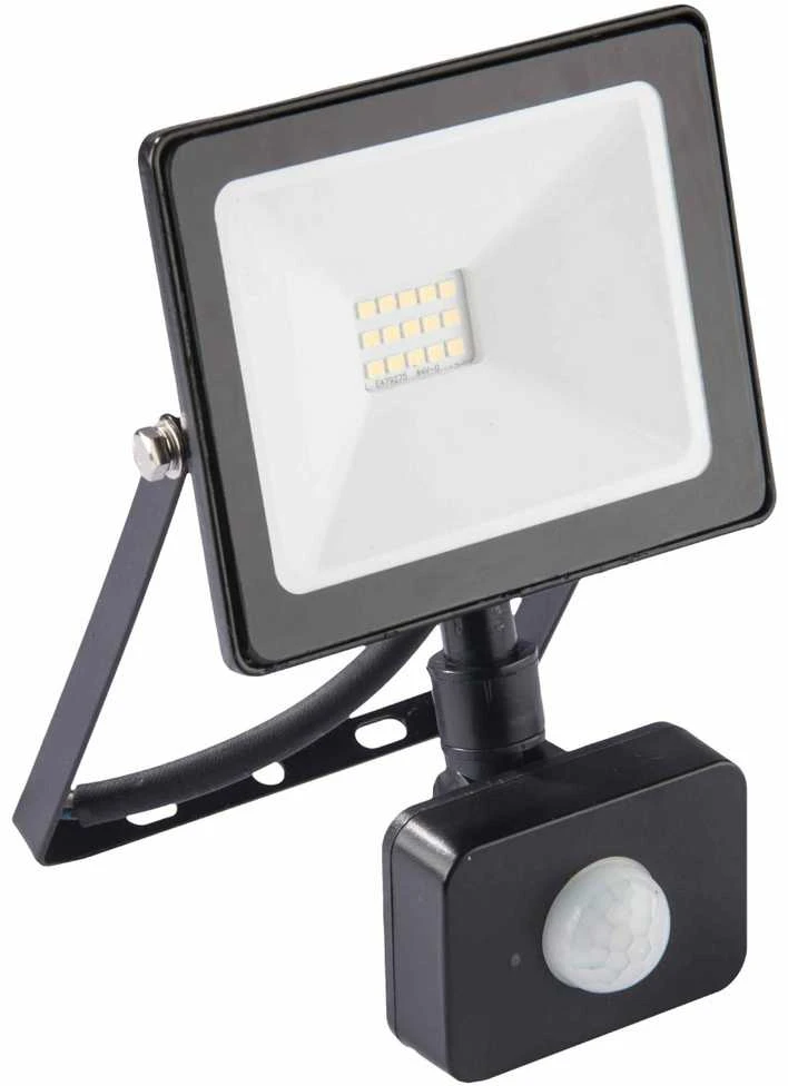 Besk LED prožektorius 10W/IP44/4000K su sensoriumi, juodas