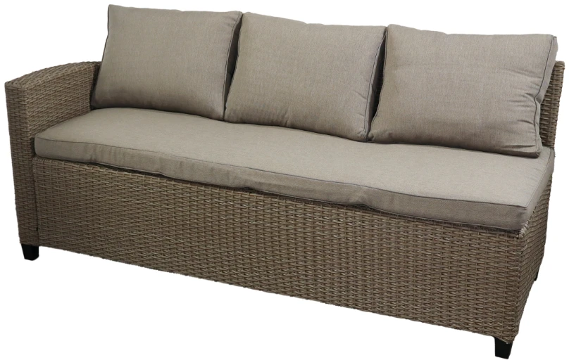 Lauko baldų komplektas Besk Sodo komplektas, stalas su kampine sofa