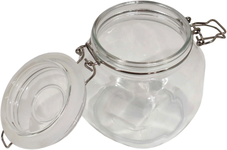 Besk Stiklinis stiklainis su stikliniu dangteliu 750ml