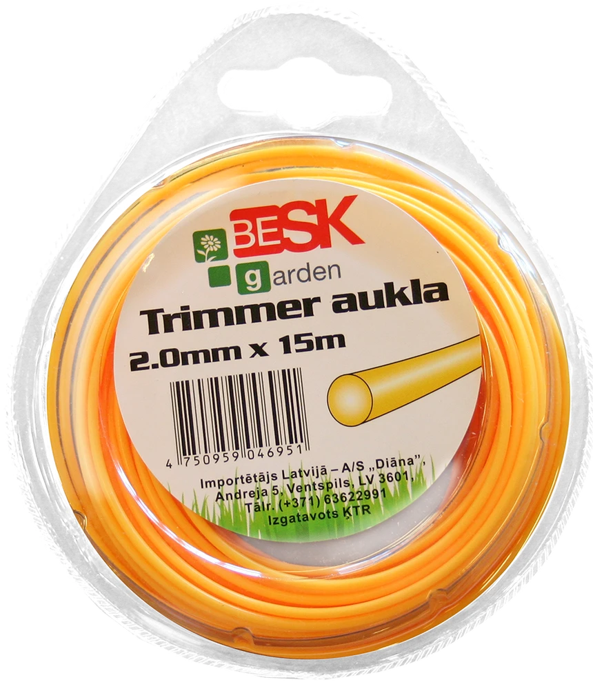 Besk Trimerio valas apvalus 2.0mm 15m