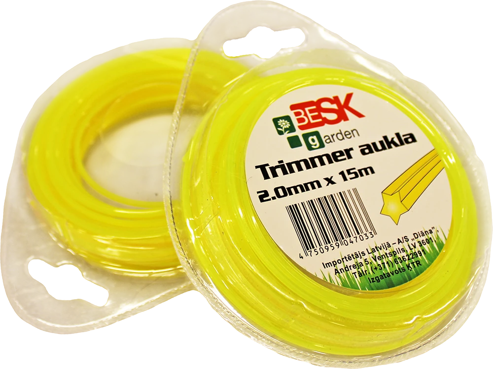 Besk Žoliapjovės laidas 2,0 mm * 15 m žvaigždutė