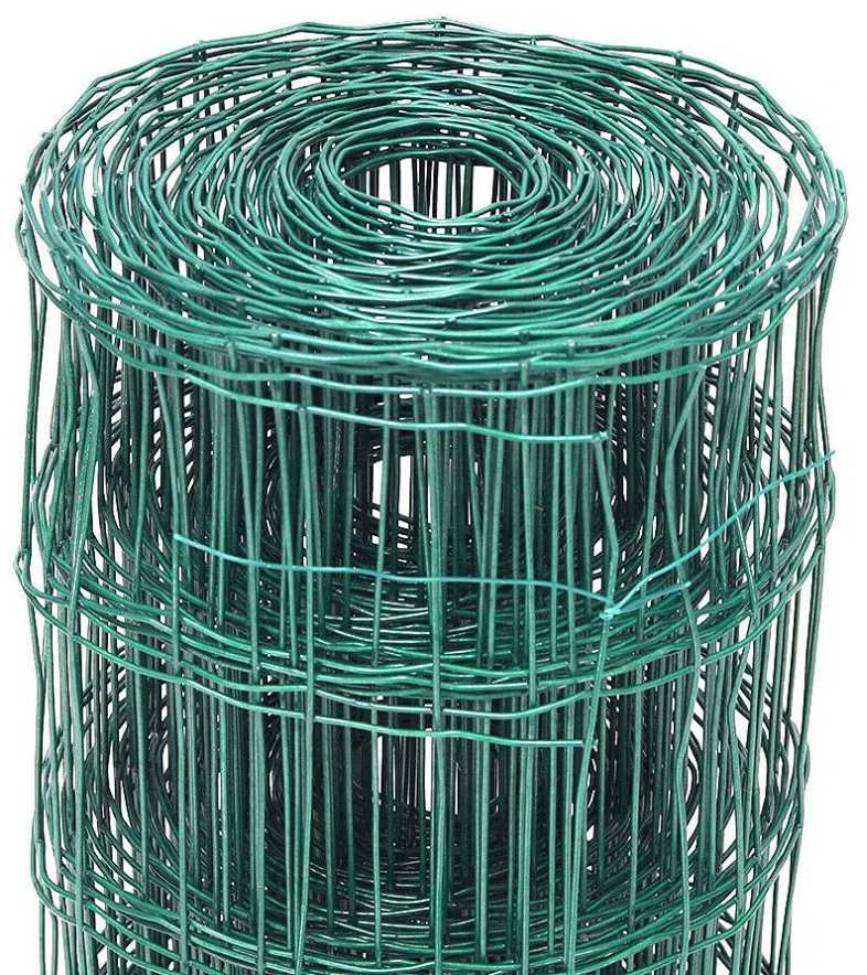 Besk Tvoros cinkuotos su PVC danga, 1.5m x 25m, 100x100, Žalia