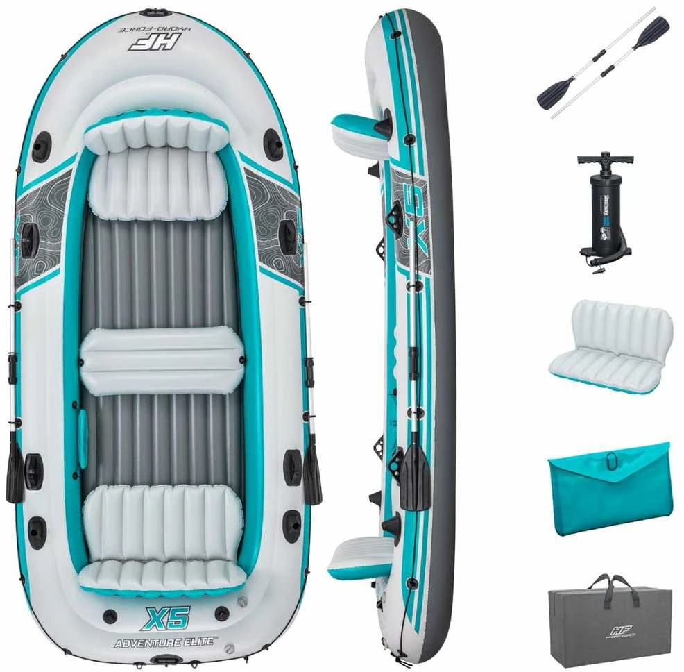 Bestway Pripučiama valtis „Adventure Elite™ X5“ 5 asmenims + irklai 315 x 166 cm 65159