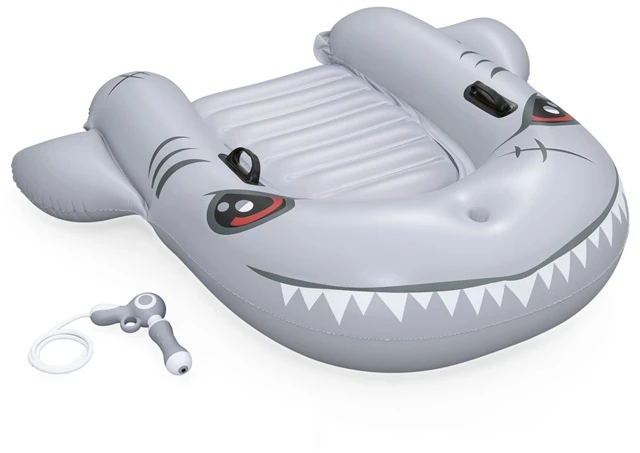 Pripučiamas plūduras Bestway SHARKVENTURE. pilkas. 1,60 x 1,15 cm