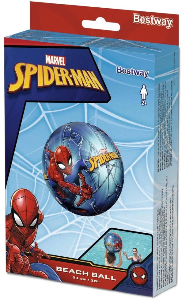 Bestway Pripučiamas paplūdimio rutulys 51 cm Spiderman
