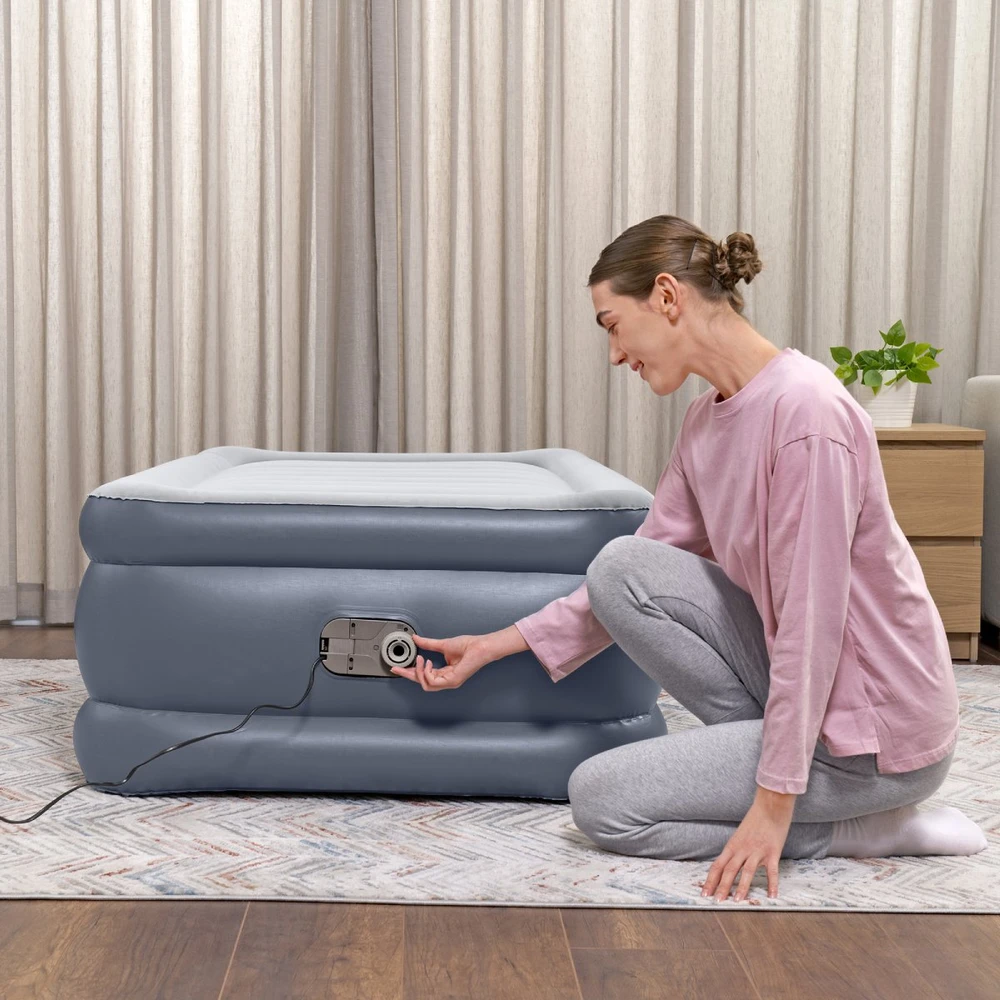 Vienvietis pripučiamas čiužinys su pompa Bestway 191x97x51 cm