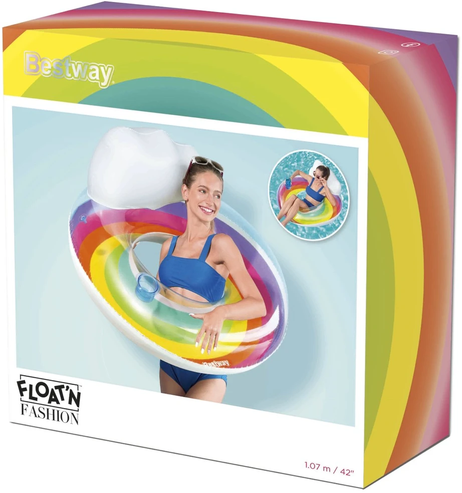 Plaukimo ratas Bestway Rainbow Dreams, Ø 107 cm
