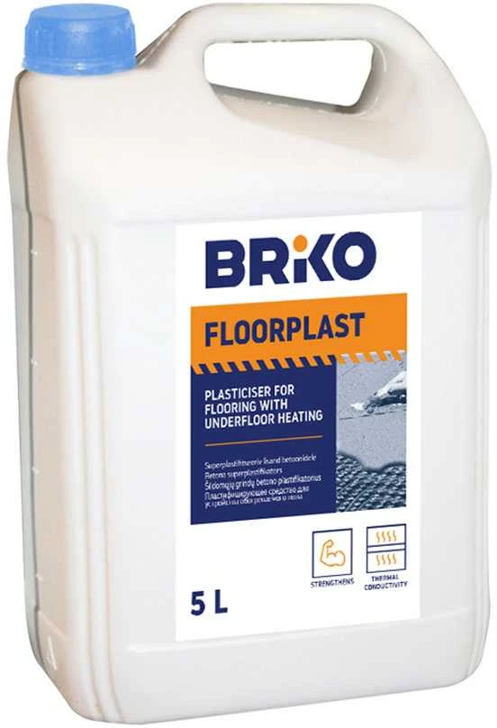 Betono plastifikatoriai Briko Plastifikatorius betonui Floorplast 4-108, 5 l