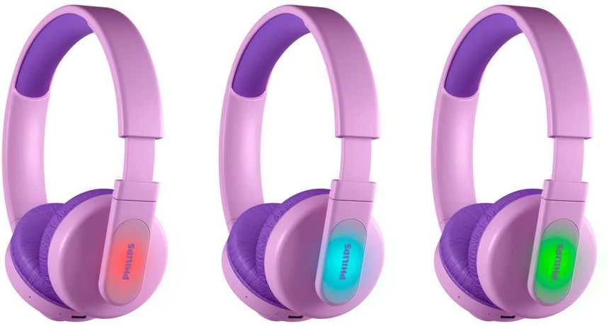 Vaikiškos belaidės ant ausų dedamos ausinės Philips TAK4206PK/00, Rožinės
