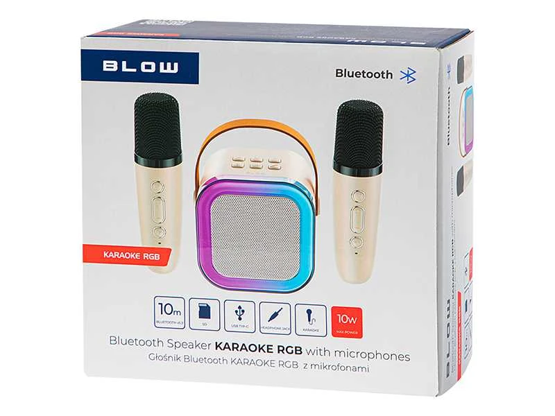 Belaidė kolonėlė Blow Karaoke RGB smėlio sp., 10 W
