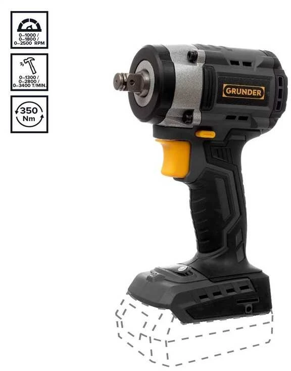Carruzzo IMPACT WRENCH AKUM CW-B0A18 18V BL