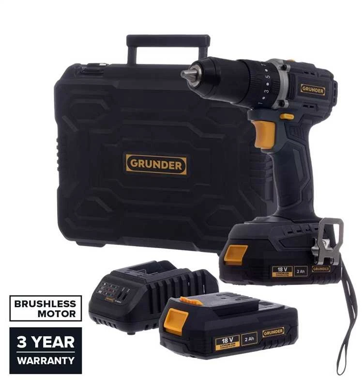 Grąžtas Carruzzo Cordless Drill CD-B0B18 18V BL 2X2AH