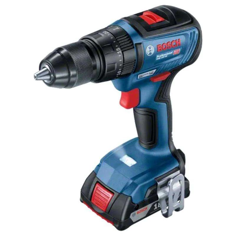 Akumuliatorinis smūginis suktuvas/gręžtuvas Bosch GSR 18V-50, 1x2Ah + 1x5Ah. lagaminas