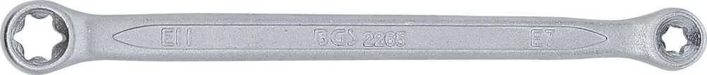 Bgs Technic Dvigubo žiedo raktas E tipo galvutėms | E7xE11 (2265)