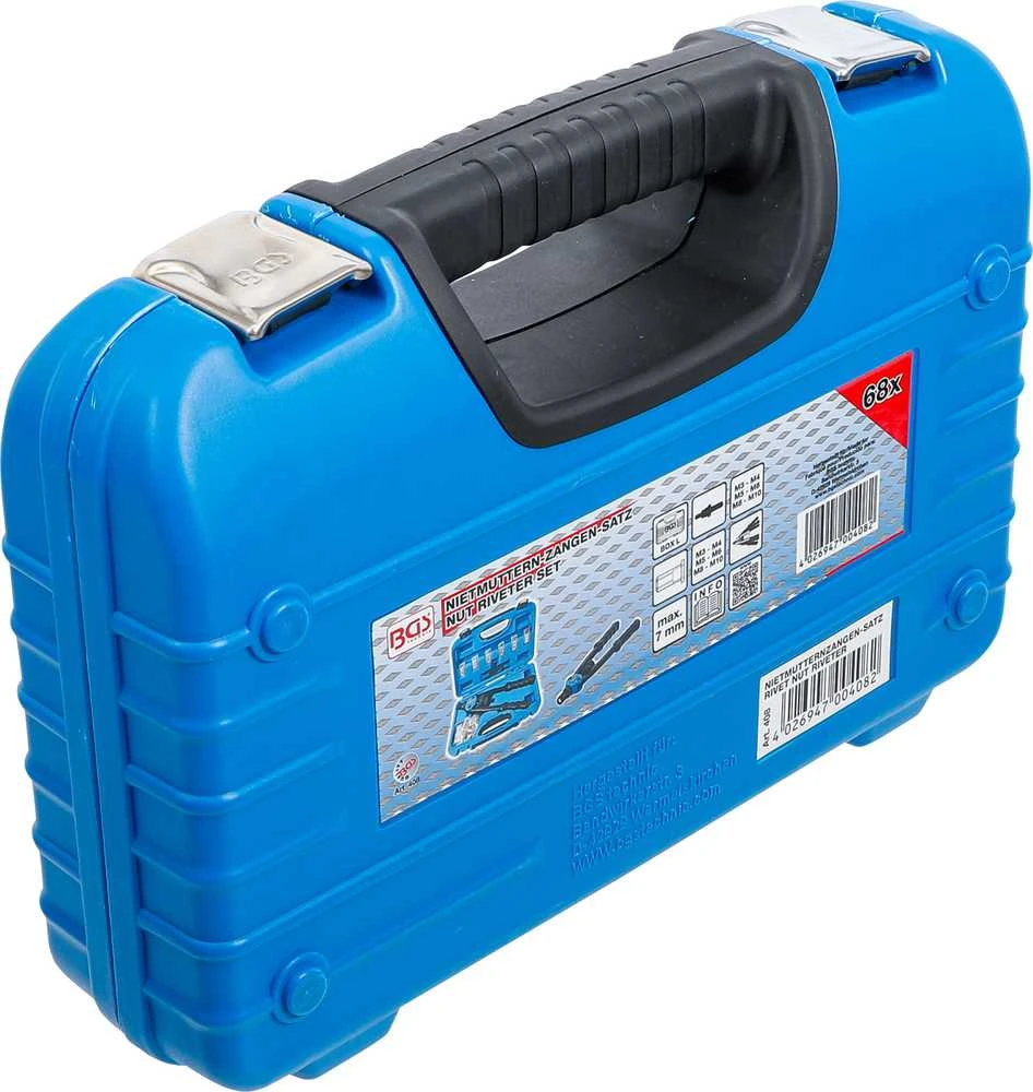 Bgs Technic Kniediklis srieginėms kniedėms PRO | M3–M10 rinkinys | 68 vnt. (408)