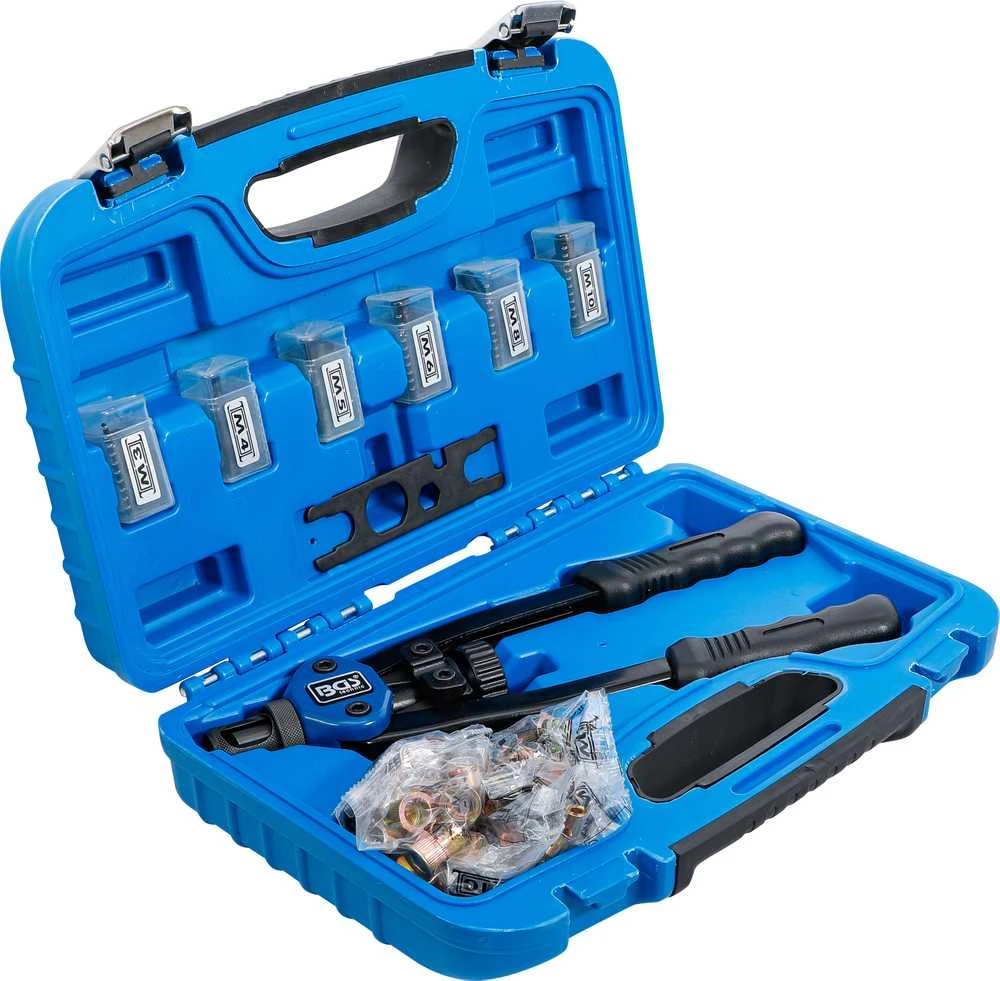Bgs Technic Kniediklis srieginėms kniedėms PRO | M3–M10 rinkinys | 68 vnt. (408)