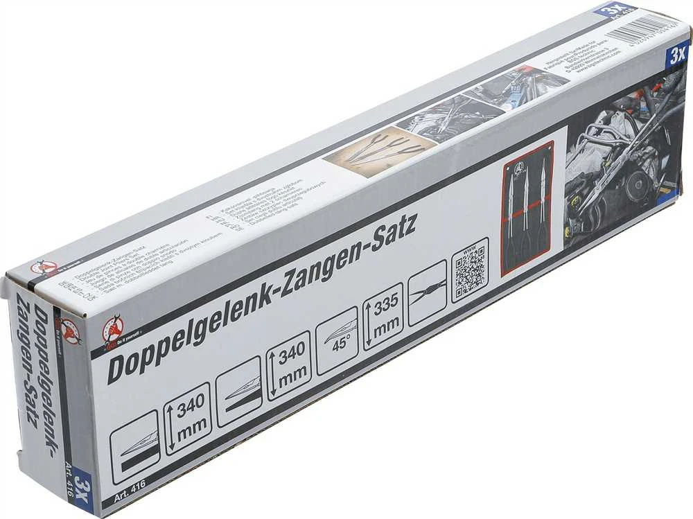 Bgs Technic Replių rinkinys su dvigubu šarnyru | 340 mm | 3 vnt. (416)