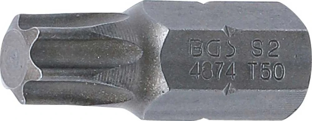 Grąžtas Bgs Technic Antgalis | ilgis 30 mm | 10 mm (3/8") storis | T-Star (Torx) T50 (4874)