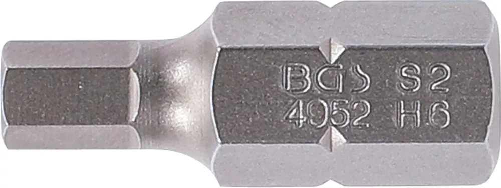 Bgs Technic Antgalis | ilgis 30 mm | 10 mm (3/8") storis | Hex šešiakampis 6 mm (4952)