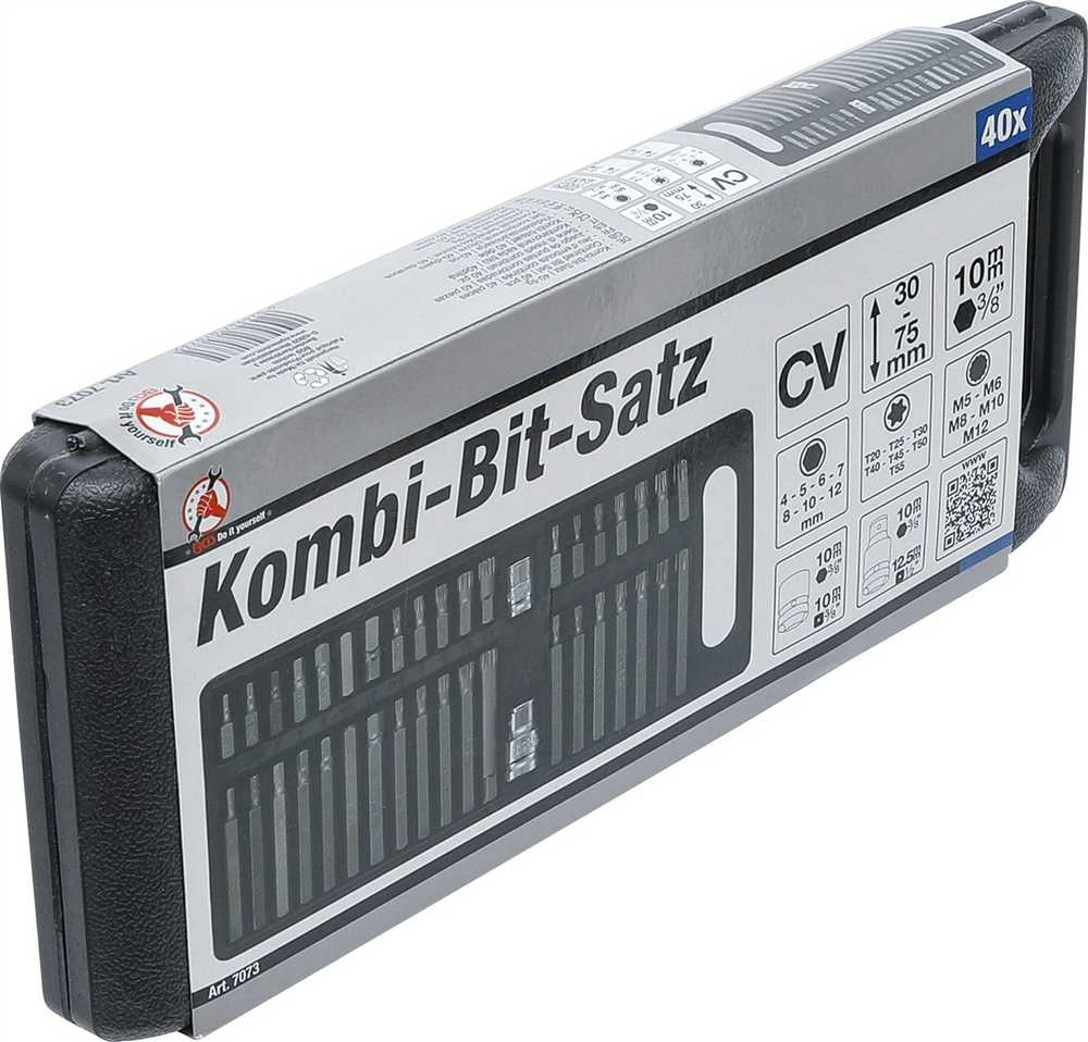 Grąžtas BGS 7073 Šešiakampių, torx raktų kompl. 40vnt kraftm.