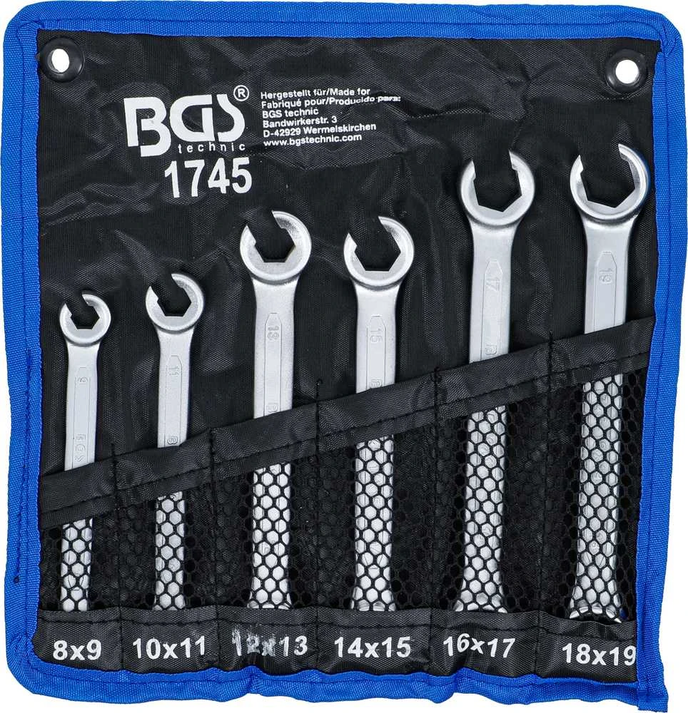 BGS Dvigubų raktų komplektas – 8–19 mm – 6 vnt.