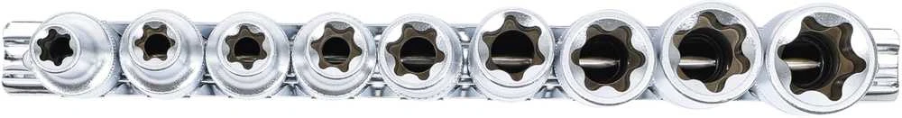 Bgs Technic Galvučių rinkinys E-Tipas | Ilgos | 12,5 mm (1/2") | E10 - E24 | 9 vnt. (2026)