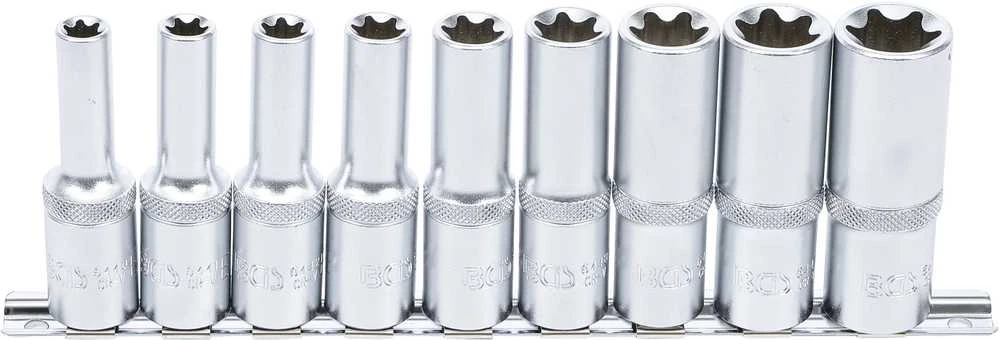 Bgs Technic Galvučių rinkinys E-Tipas | Ilgos | 12,5 mm (1/2") | E10 - E24 | 9 vnt. (2026)
