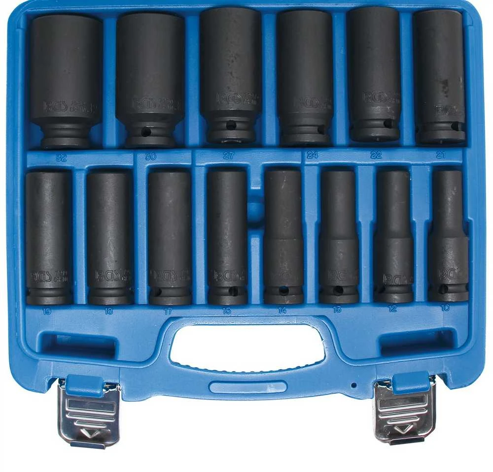 Bgs Technic Smūginių ilgų galvučių rinkinys | 12,5 mm (1/2") | 10-32 mm | 14 vnt. (5207)