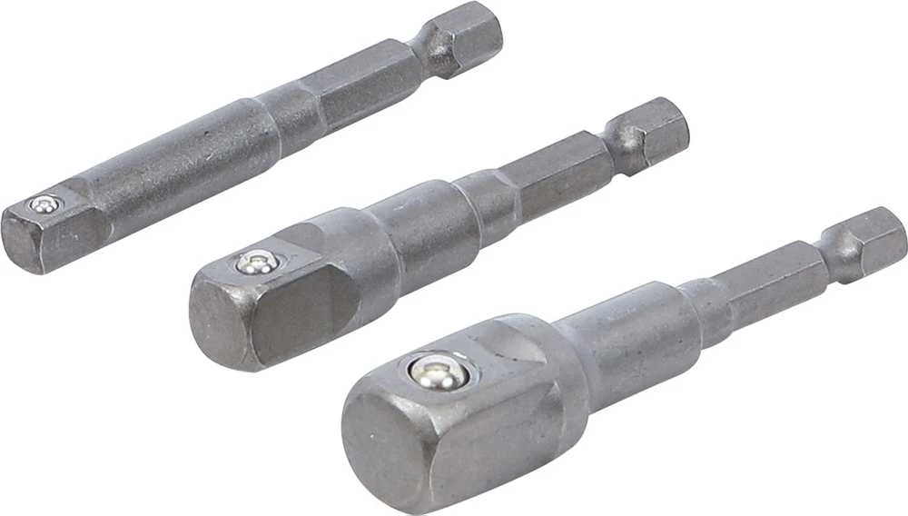 Grąžtas Bgs Technic Adapterių komplektas | 6.3 mm (1/4") antgalis | 6.3 mm (1/4") / 10 mm (3/8") / 12,5 mm (1/2") | 3 vnt. (9685)