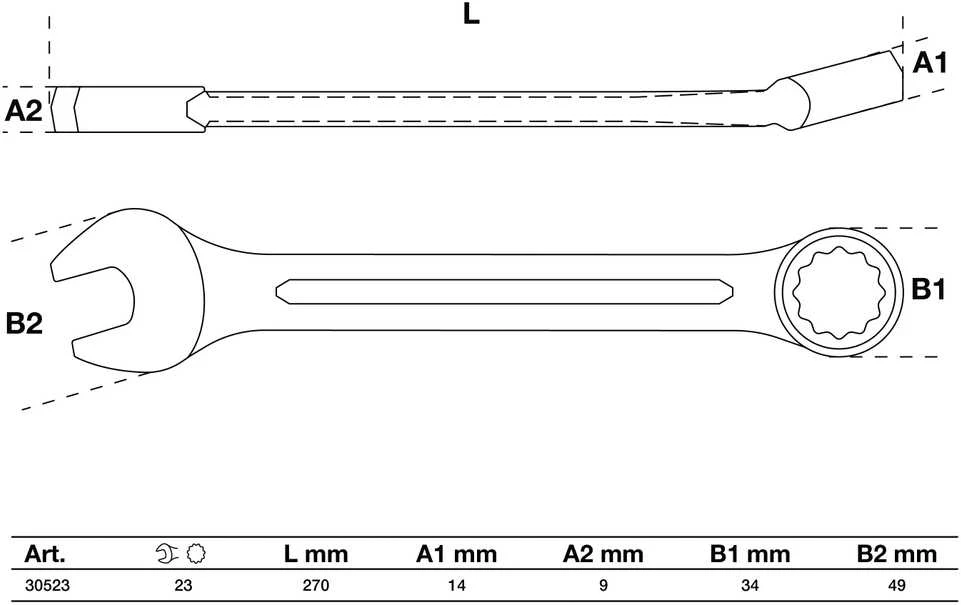 Bgs Technic Raktas kombinuotas | 23 mm (30523)