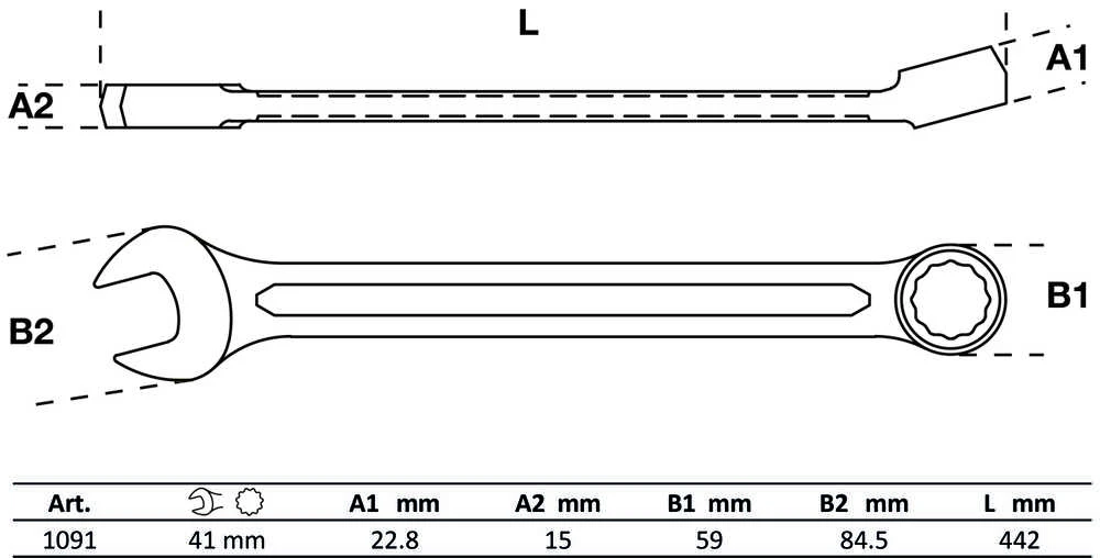 BGS Kombinuotasis raktas - 41 mm
