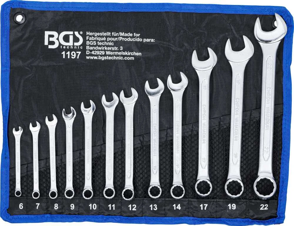 BGS Kombinuotų raktų komplektas – 6–22 mm – 12 vnt.