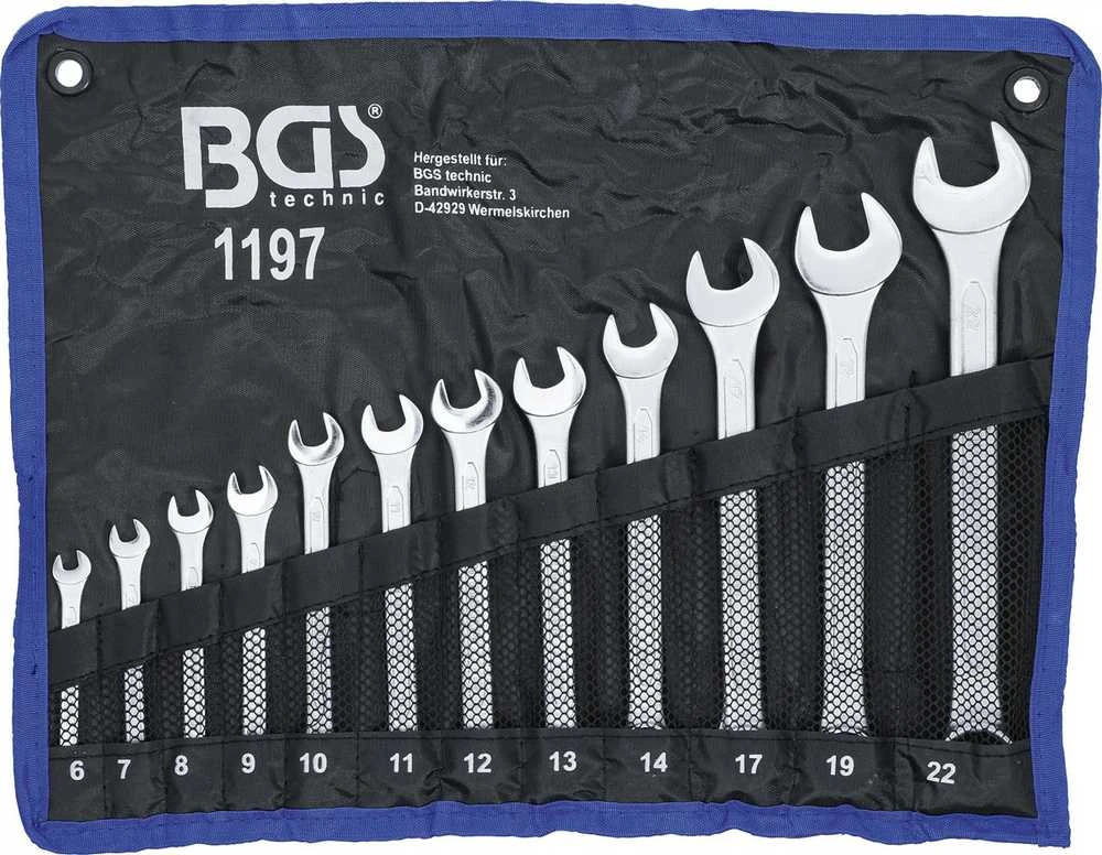 BGS Kombinuotų raktų komplektas – 6–22 mm – 12 vnt.