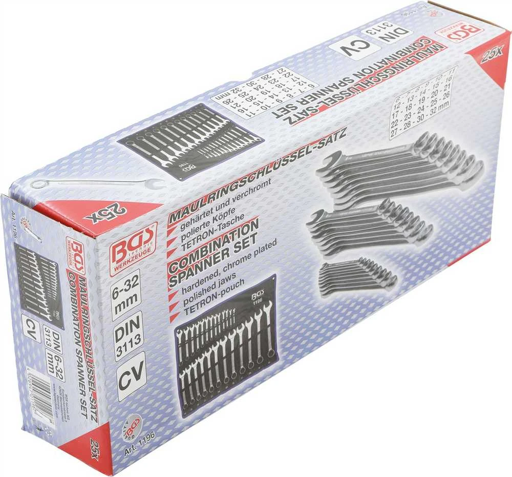 Bgs Technic Kombinuotų raktų rinkinys | 6 - 32 mm | 25 vnt. (1196)