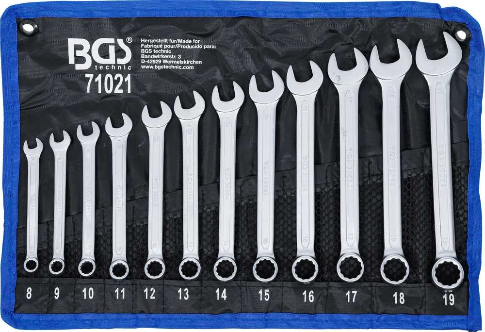 Bgs Technic Kombinuotų raktų rinkinys | 8 - 19 mm | 12 vnt. (71021)