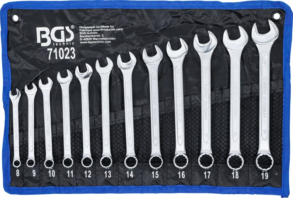 Bgs Technic Kombinuotų raktų rinkinys | 8 - 19 mm | 12 vnt. (71023)