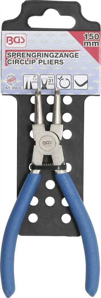 BGS Lenktos vidinės fiksavimo žiedo replės - 150 mm