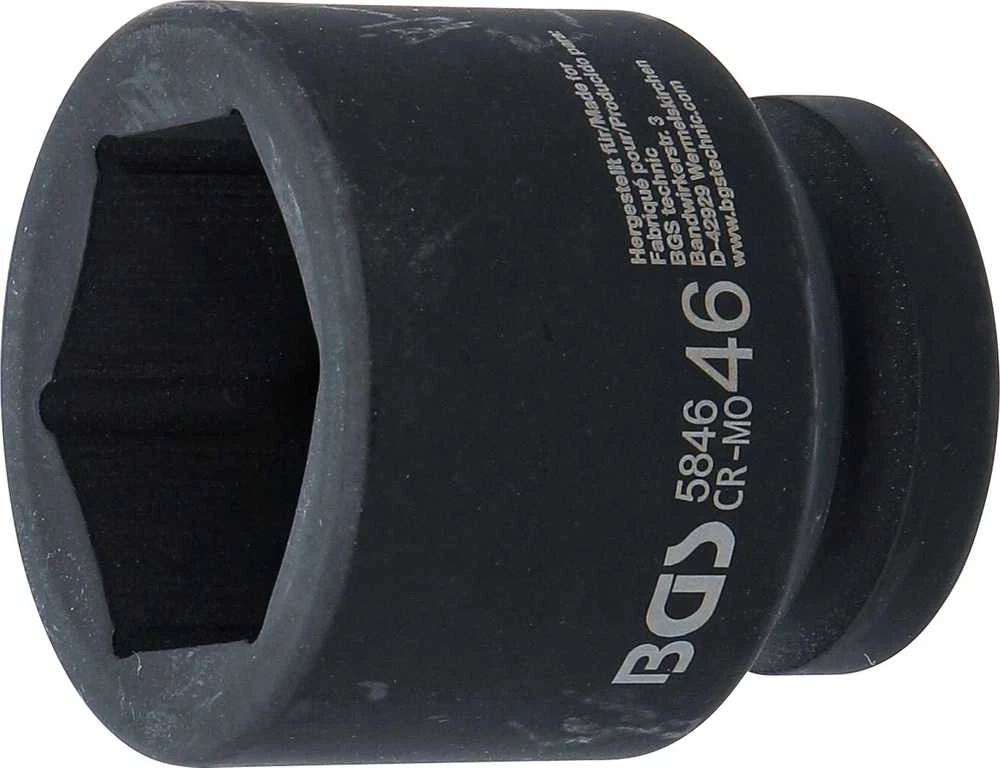 Bgs Technic Smūginė galvutė šešiakampė | 25 mm (1") | 46 mm (5846)