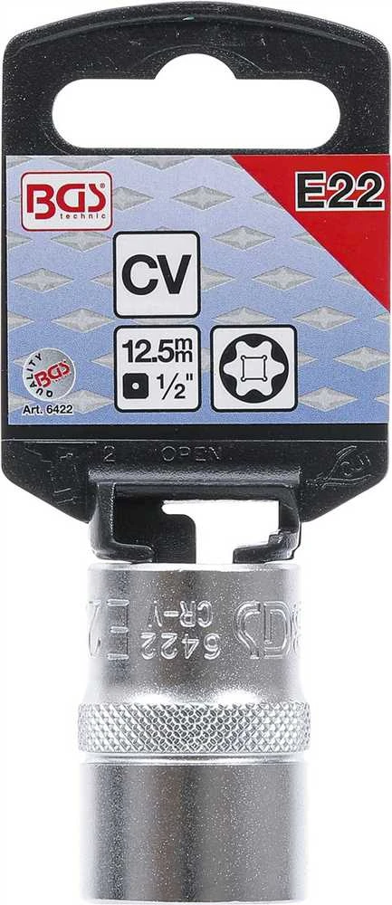 Bgs Technic Galvutė E-star tipo varžtams | 12,5 mm (1/2") | E22 (6422)