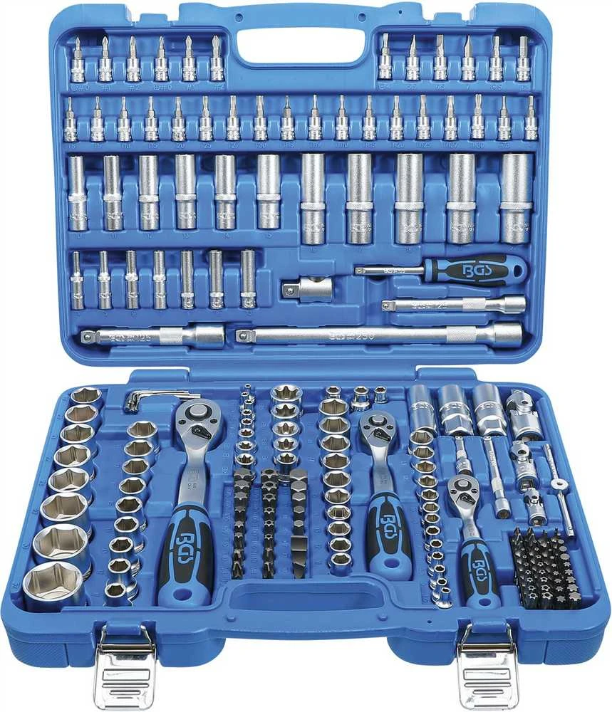 Bgs Technic Galvučių ir antgalių rinkinys Pro Torque | 6,3 mm (1/4") / 10 mm (3/8") / 12,5 mm (1/2") | 192 vnt. (2243)