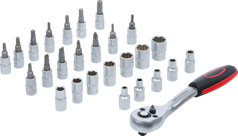 BGS Galvu komplektas – 1/4" jungtis – 4–13 mm – 27 vnt.