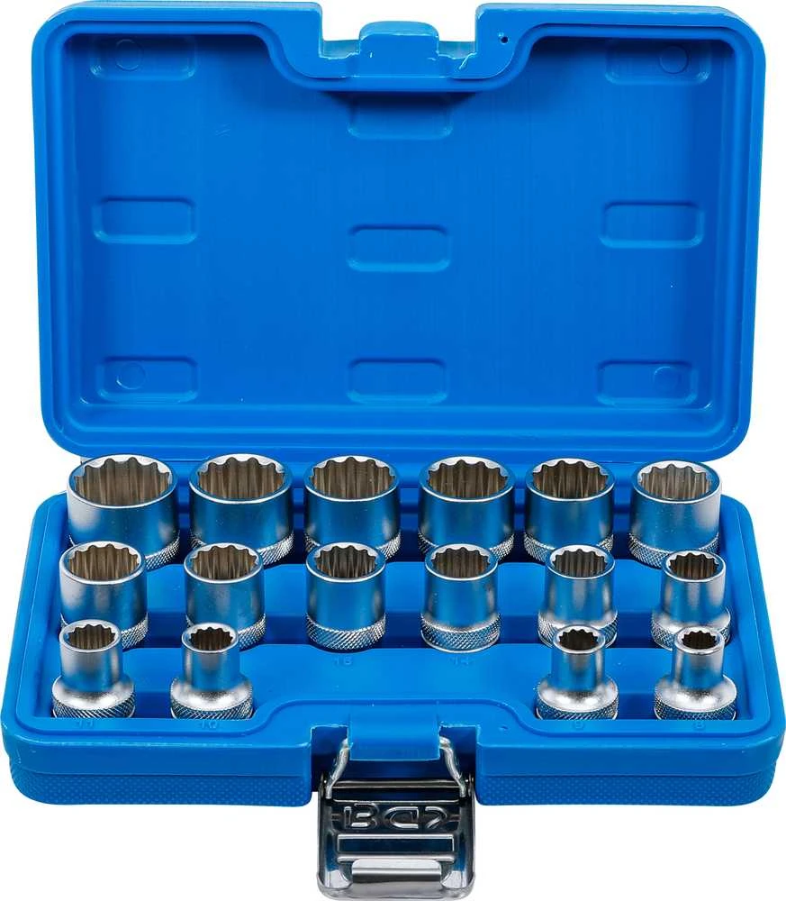 Bgs Technic Galvučių rinkinys, 12 kampų | 12,5 mm (1/2") | 8 - 24 mm | 16 vnt. (2226)