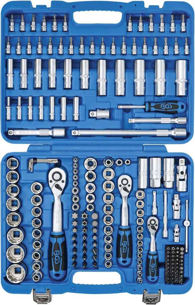 Bgs Technic Galvučių ir įrankių rinkinys su 12-kampėmis galvutėmis 1/4", 3/8", 1/2", 192 vnt. (2286)