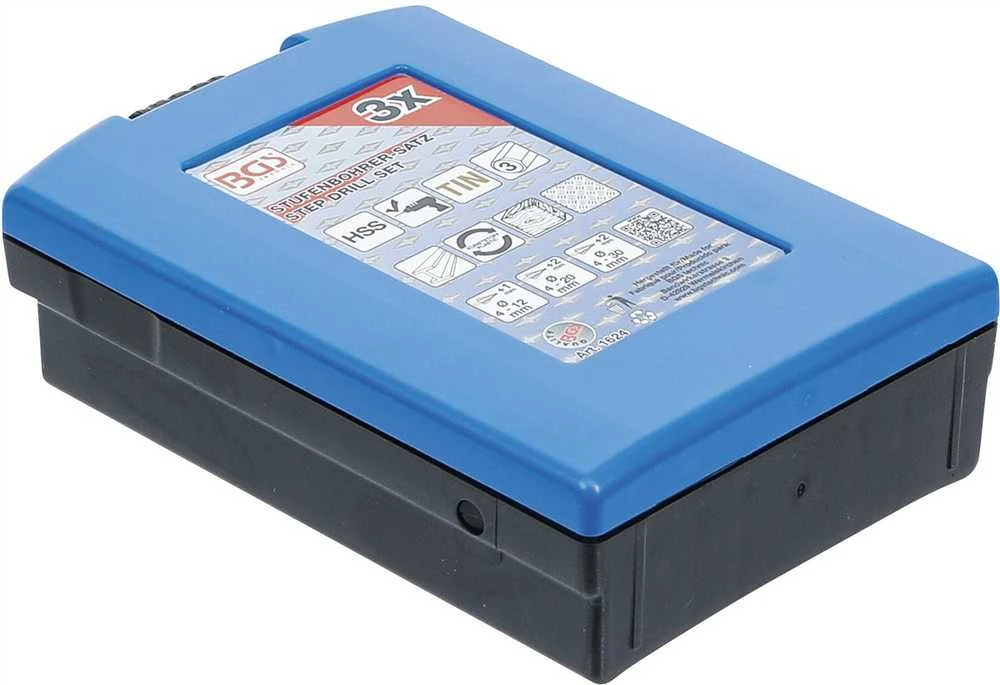 Grąžtas BGS Pakopinių grąžtų rinkinys – 4–30 mm – 3 vnt.