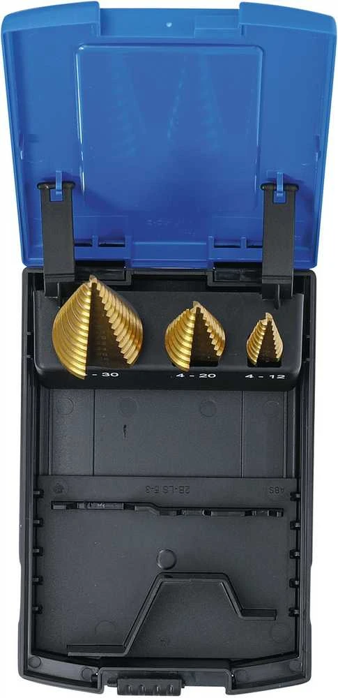 Grąžtas BGS Pakopinių grąžtų rinkinys – 4–30 mm – 3 vnt.