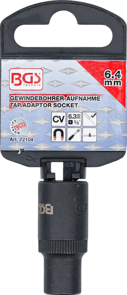 Bgs Technic Adapteris sriegikliams | 10 mm (3/8") | 6.4 mm (72104)